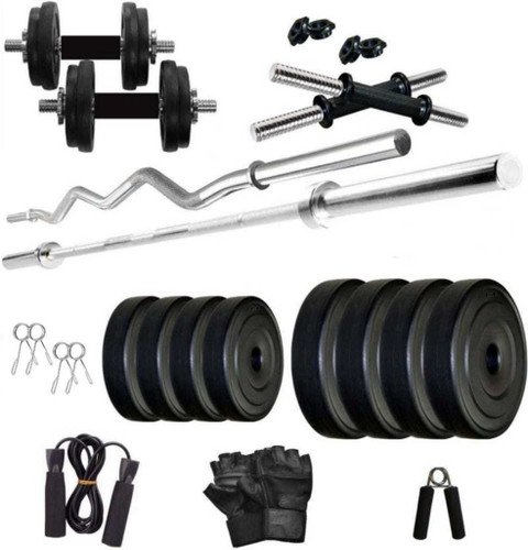 STARX 32 kg 32kg PVC plates dumbbell set Home Gym Combo Price in