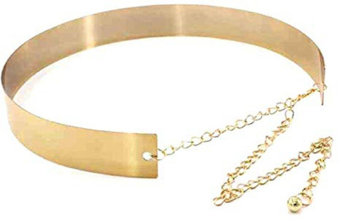 Wide Metal Saree Belt Waistband Plate Chains Waist Metal Belt