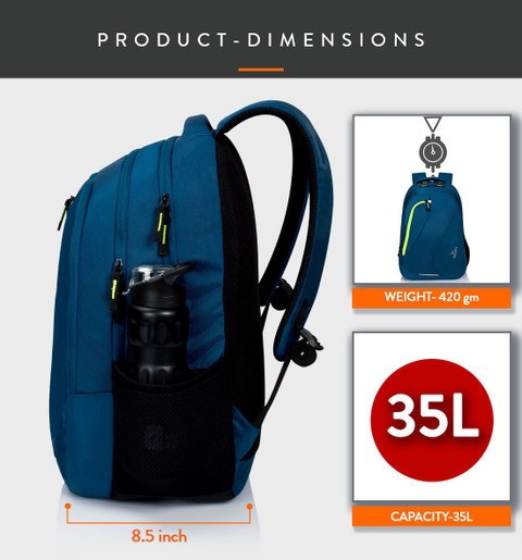 Lunar's Comet4 Compartment Casual Travel Bagpack College School Bag  with Year Warranty 35 L Backpack