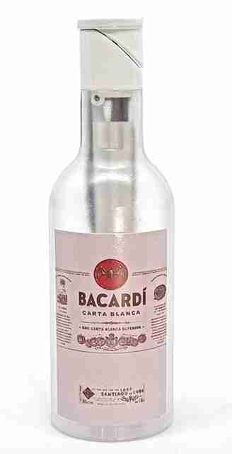 Point Zero Premium Essential Refillable Bacardi Carta Blanca Whiskey Bottle  Design Butane Gas Windproof Flame Pocket Lighter Price in India