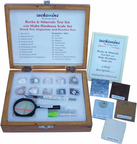rocksmins Mohs Hardness Kit Rocks Minerals Test Kit for