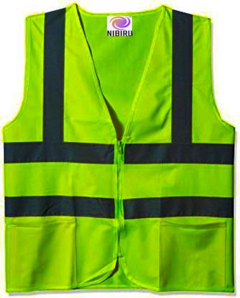 Nibiru High Quality High Visibility Reflect 120 GSM Protective Safety  Reflective Jacket with inch Reflector Strips use for Road Safety