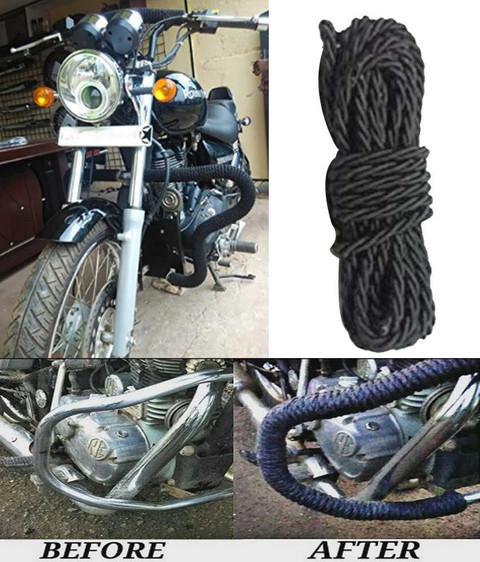 SRPHERE Bike Crash Guard Black Rope 12 Meter Long For Avenger 160 Street