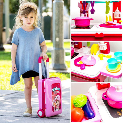 Authfort Pretend Play Kitchen Playset for Kids Little Chef
