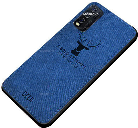 MOBILOVE Back Cover for Vivo Y20 Deer Pattern Cloth Texture