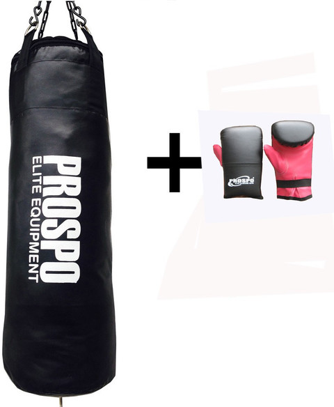 PROSPO Unfilled(3 feet) Extra Tough Heavy Bag With Punching Gloves Boxing  Kit