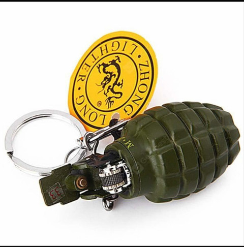 Triangle Ant Fuze Grenade Military Army Metal Bomb Lighter Refillable  Butane Gas System Lighter With Key Ring - Pocket Size Lighter Pocket Lighter  Price in India