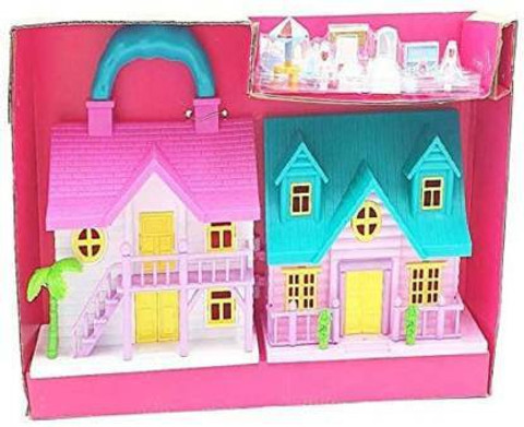MON N MOL Funny Doll House Play Set with Loving Family Funny