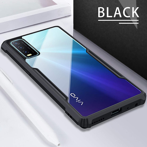 MOBILOVE Back Cover for Vivo Y20 Vivo Y20i Four Corner Hybrid