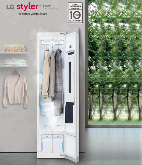 LG Smart Wi-Fi TrueSteam Clothing Care Styler - Refresh, Sanitize