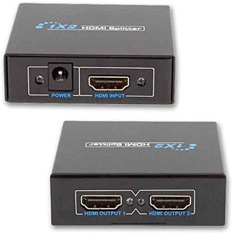 Hybite 1x2 HDMI Splitter Ports, HDMI Splitter in Out, Supports 3D 4K  x 2K 30HZ Full HD 1080P, Support Four TVs or Multi Monitor Adapter at Same 