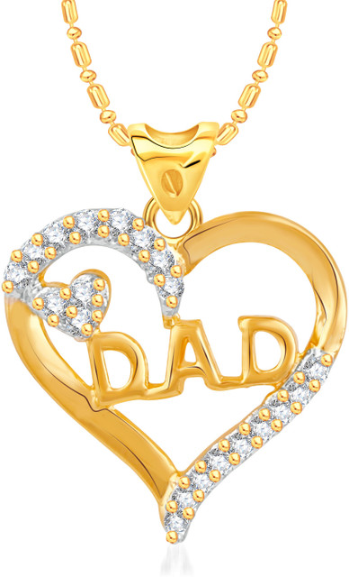 VSHINE FASHION JEWELLERY Dad Daddy Father Love Heart Pendant