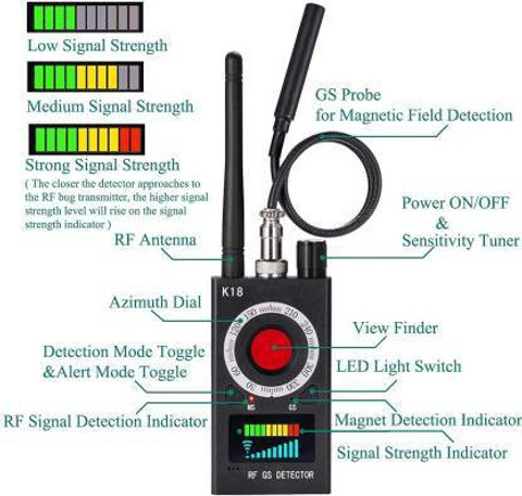 ELEKTRO WELT Anti Spy Hidden Camera Detector, RF Detector Wireless