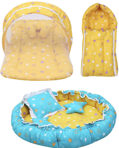 Fareto New Born Baby Daily Essentail Bedding Combo Pack(0-6 Months)(Total  Items: 11)