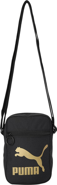 Buy PUMA Men \u0026 Women Black Shoulder Bag Black-Gold Online @ Best Price in  India | Flipkart.com