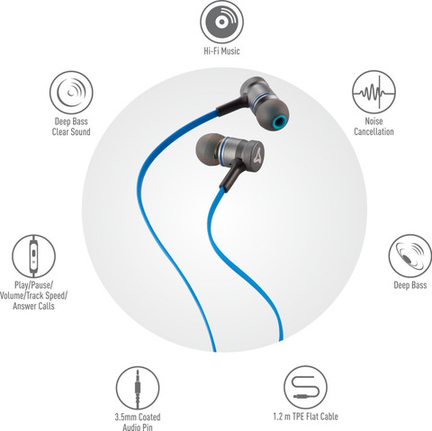 Wired Earphones Syska He2000 Ultra Bass Earphone Syska Ultrabass