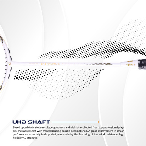 apacs N-Force 111 (Ultra Graphite, 38LBS) White, Gold Unstrung