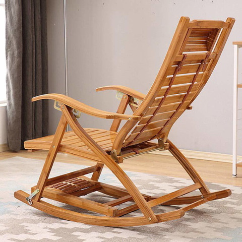 Bamboo Chairs For Living Room Urbancart Relax Bamboo Rocking