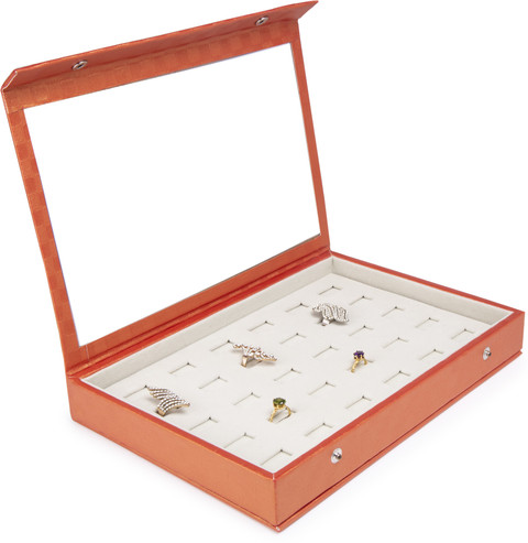 IDEAL FASHION Jewellery Ring Organizer Box With Clear Transparent