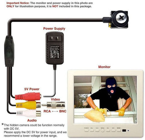 IC PLUS PINHOLE IR503 Spy Hidden Camera HD Portable Small CCTV