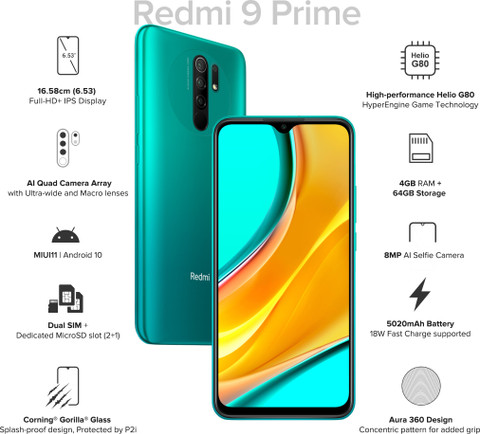 REDMI Prime (Mint Green, 64 GB)