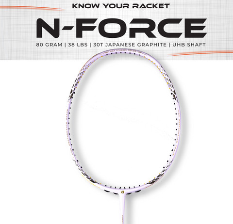 apacs N-Force 111 (Ultra Graphite, 38LBS) White, Gold Unstrung