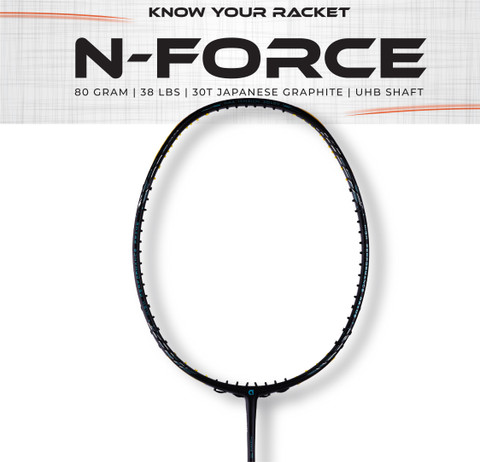 apacs N-Force 111 (Ultra Graphite, 38LBS) Black, Blue Unstrung
