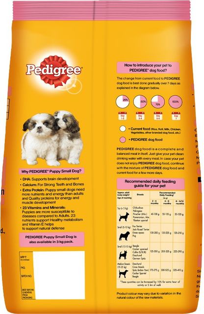 PEDIGREE Puppy Small Dog Lamb, Milk kg Dry Young Dog Food
