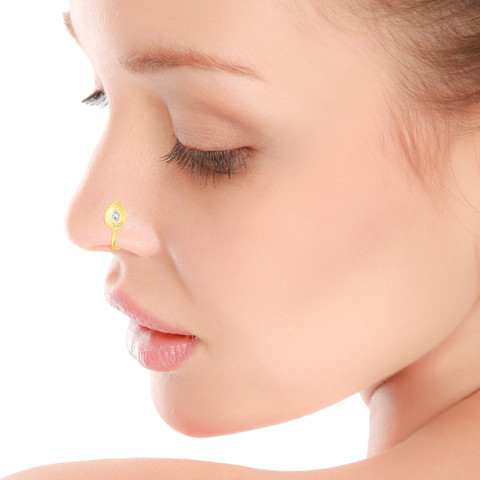 VSHINE FASHION JEWELLERY Glamour American Diamond Pressing Gold