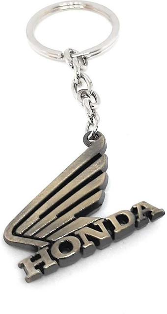 reyiys Chrome Plated Bronze Imported Key Chain Key Ring car Logo for Activa  Dream Neo Unicorn Dazzler CBR 250 150 Stunner Trigger Twister Shine Yuga