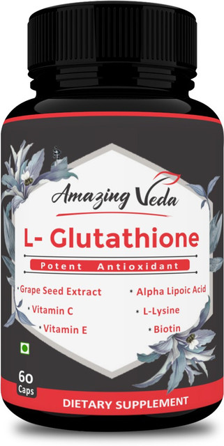 Amazing Veda L Glutathione Capsules with Vitamin C &E Supplement for Men &  Women 60 Tablets Price in India - Buy Amazing Veda L Glutathione Capsules  with Vitamin C &E Supplement for