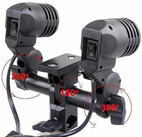 Hiffin E27 in Set of Pcs Photo Studio Bulb Holder Base Socket Lamp  Bulb Holder Adapter for Photo Video Studio Softbox Video Light Black  Camera