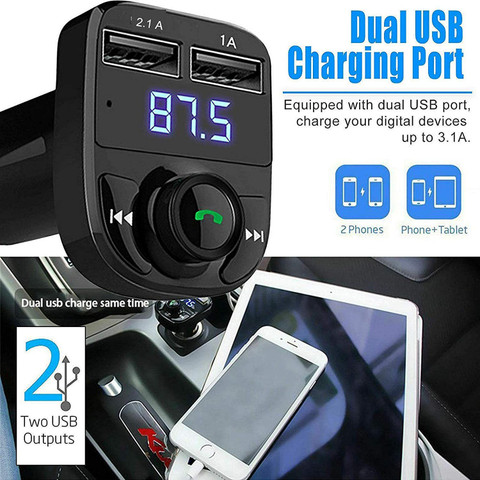 Rutba Car Bluetooth Device with FM Transmitter, Car Charger