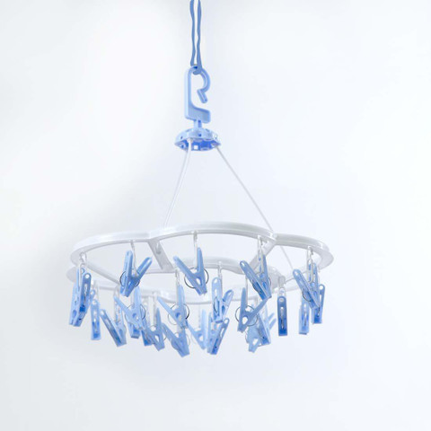 Urbanware Round Cloth Drying Stand Hanger with 24 Clips/pegs, Baby Clothes  Dry Hanger Stand, (Set of 1) Plastic Cloth Clips