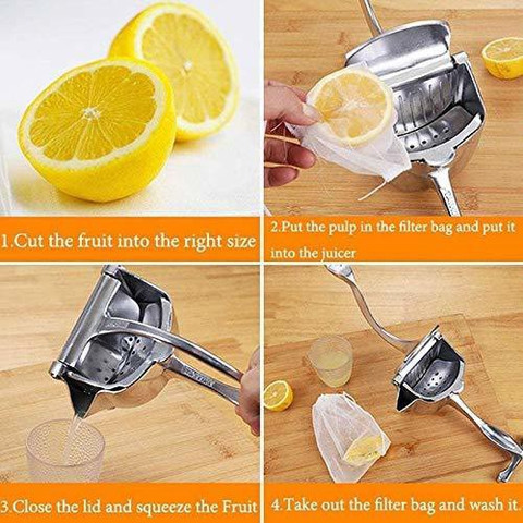 evonte Aluminium Aluminium Hand Juicer Heavy Duty Metal Manual Hand Press  Juicer, Fruit Juicer, Hand juicer, Lemon-Lime Squeezer, Instant juicer