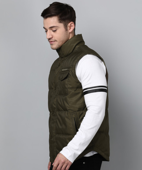 WOODLAND Sleeveless Solid Men Jacket