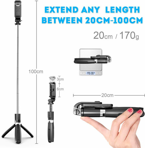 GLAMPANDA BEST BUY Selfie Stick Tripod, Extendable in Selfie
