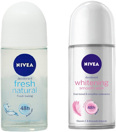 NIVEA Women Fresh Natural and Whitening Smooth Skin Deodorant Roll