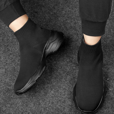 BXXY Men's Black Stylish New Arrival Sports Long Socks Running