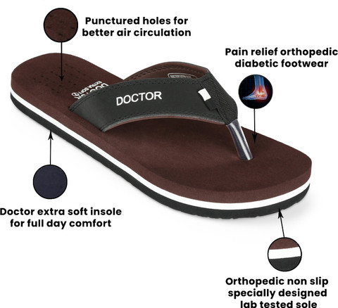 DOCTOR EXTRA SOFT Men Ortho Care Diabetic Orthopaedic Comfort Dr Slippers  and and Boy's and Flip Flops