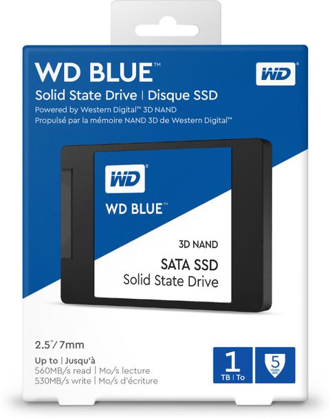 内蔵型SSD WD Blue 1TB SATA SSD WDS100T2B0A WD Blue 1 TB Laptop, Desktop Blue SATA III Internal Solid State
