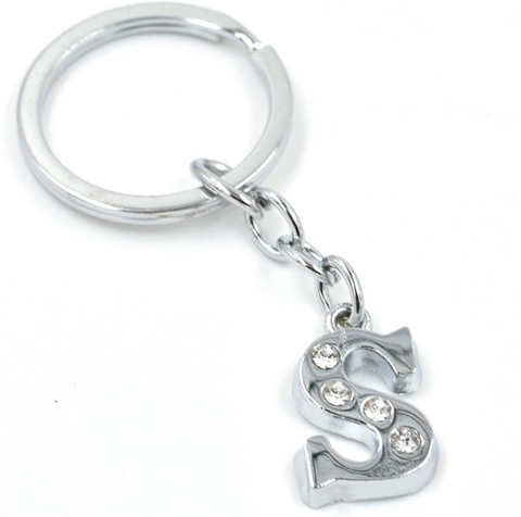 AFH Stylish Letter S Simple Alphabet Key Ring Key Chain Key Chain