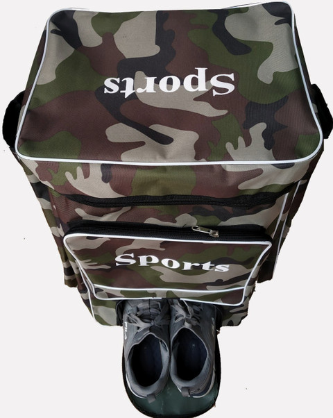 Star House Cricket Kit Bag Sports With Heavy Padded Smooth Zipper (ARMY  PRINT)