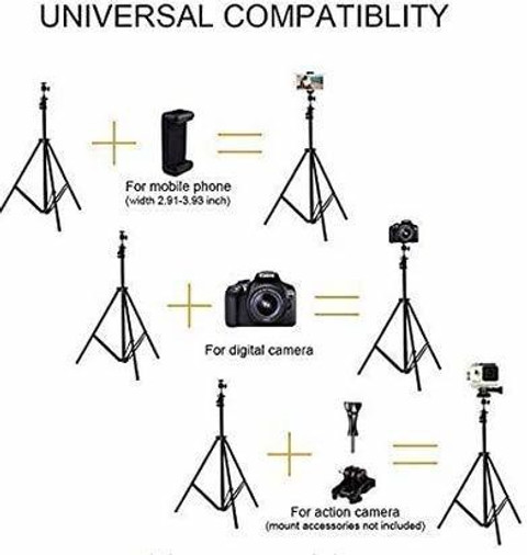 WON feet Portable Tripod with Mobile Holder| Umbrella Flash