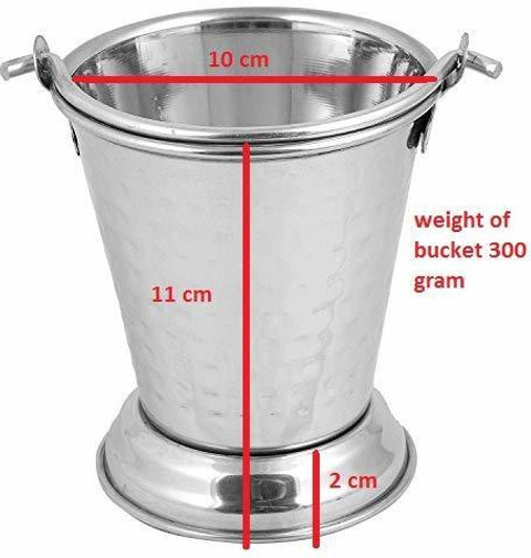 champriti stainless steel balti/ bucket 500 ml Gravy Bucket Serving Set