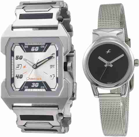 Fastrack Fastrack Party Analog Silver Dial Men Women's Couple