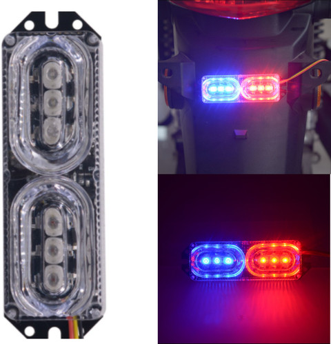 wahh Bike LED License, Brake, Safety and Police Red blue light