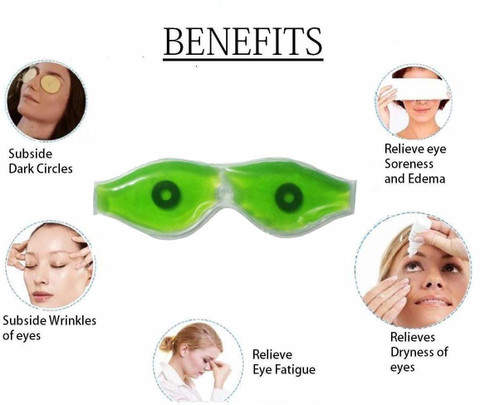 SEAHAVEN Eye Care Cool Aloe Vera Mask Reusable Gel Eye Mask with Adjustable  Strap, No Pressure Eye Mask for Sleep & Travel