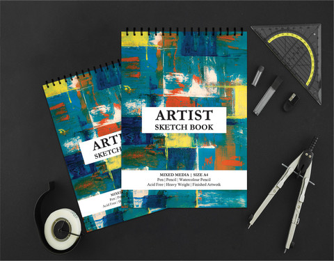 Paper Parwana Design Artist Sketch Drawing Book ( Set of 2) A4 Size 50 ...