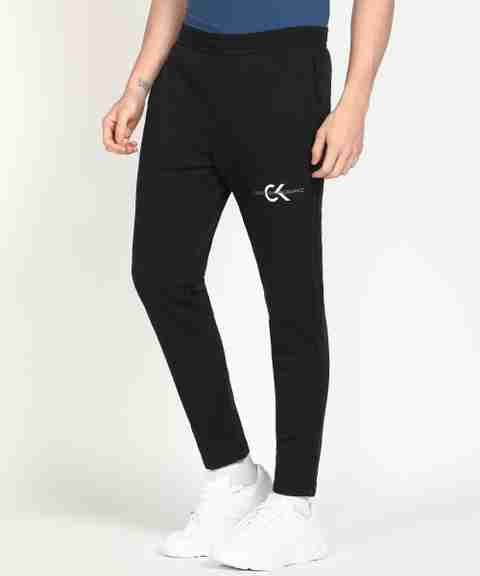 Calvin Klein Solid Men Black Track Pants Buy Calvin Klein Solid